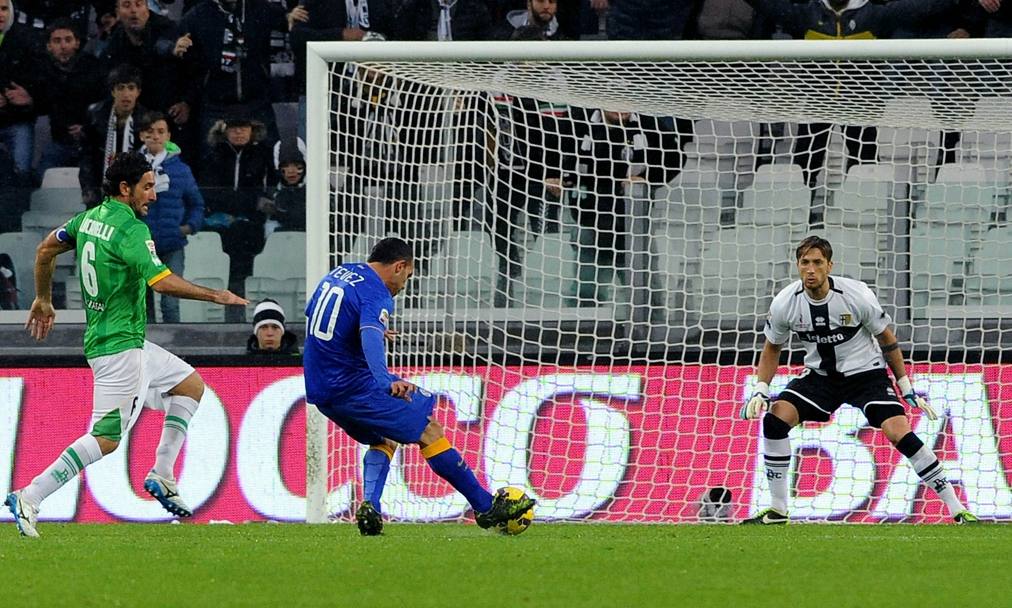 Juventus-Parma, il 9 settembre , un coast to coast da urlo che gli vale il soprannome Tevezdona (Italy Photo Press)